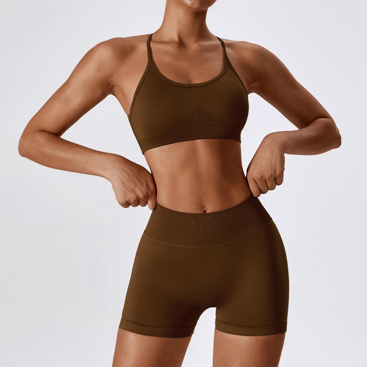 Seamless Yoga Set for Women 2/3PCS Sports Bra & Leggings Fitness Tracksuit