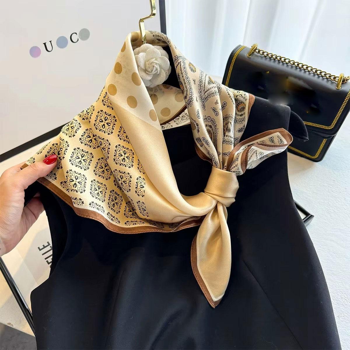 100% Mulberry Silk Square Scarf for Women