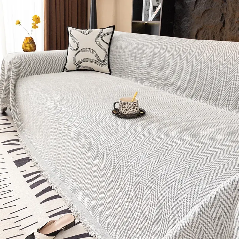 Nordic Chenille Sofa Towel Cover All Season Universal Sofa Throw Blankets Non Slip Pets Kids Anti-dirty Recliner Armchair Covers
