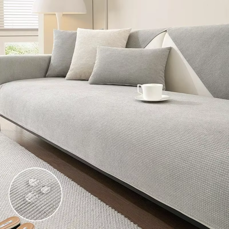 1PC Non-slip Polar Fleece Sofa Seat Cover Living Room Cat Anti-scratch Sofa Slipcover L Couch Towel 쇼파커버 Fundas Para Sillones