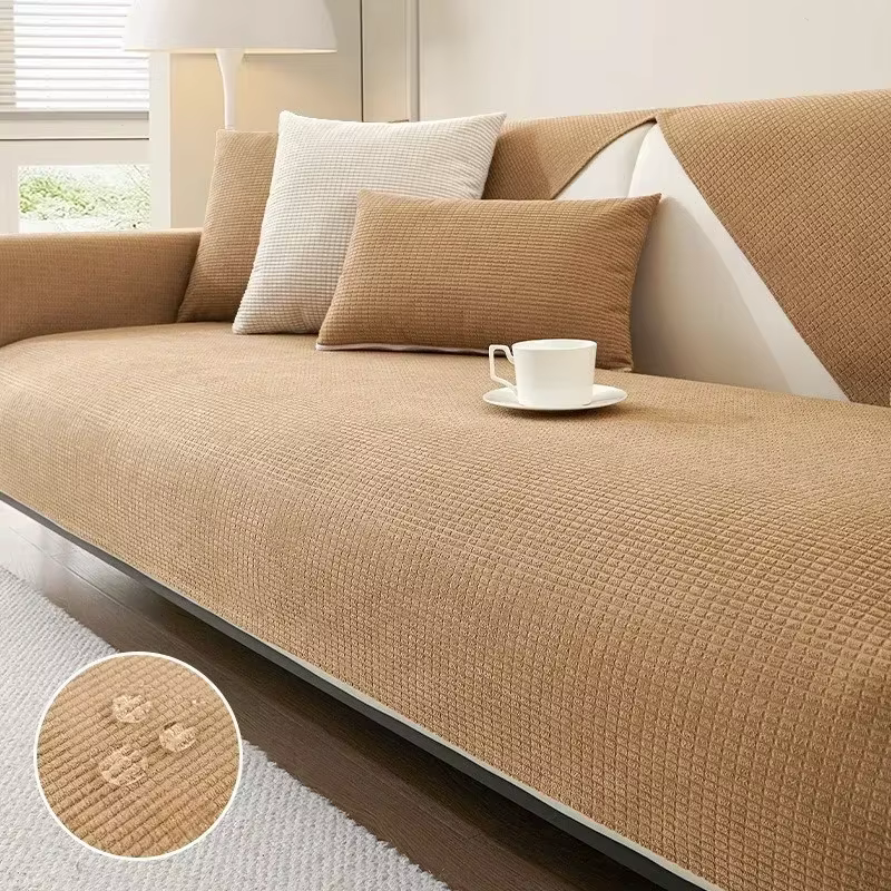 1PC Non-slip Polar Fleece Sofa Seat Cover Living Room Cat Anti-scratch Sofa Slipcover L Couch Towel 쇼파커버 Fundas Para Sillones