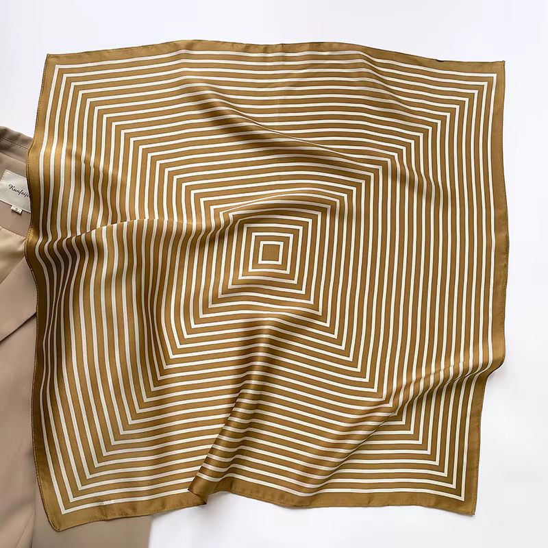 100% Mulberry Silk Square Scarf for Women