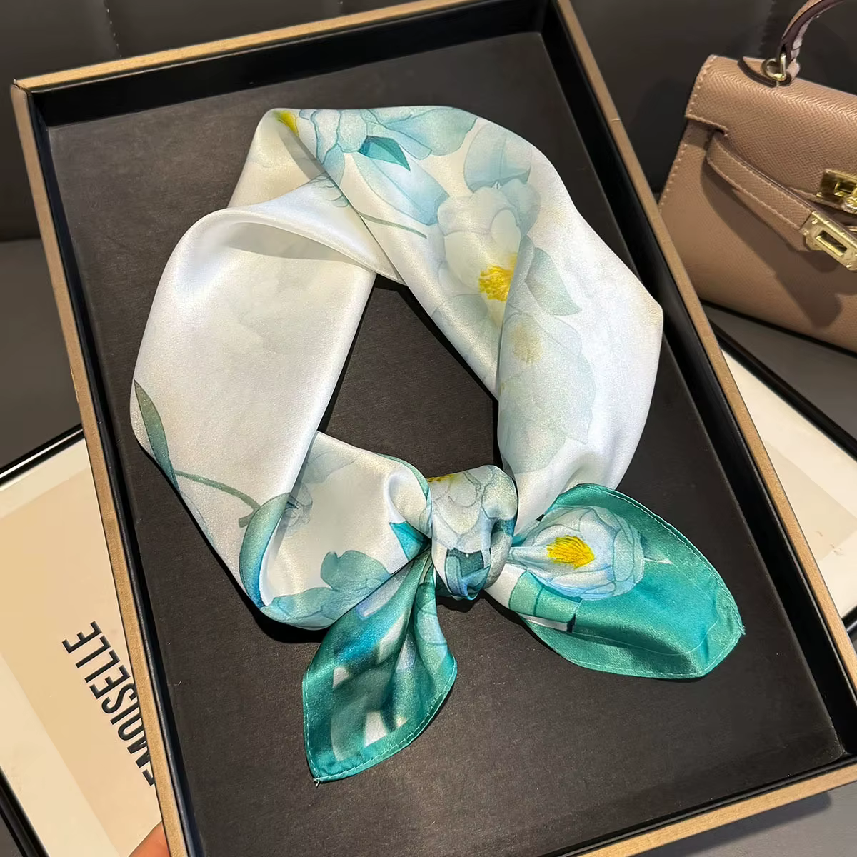 100% Mulberry Silk Square Scarf for Women