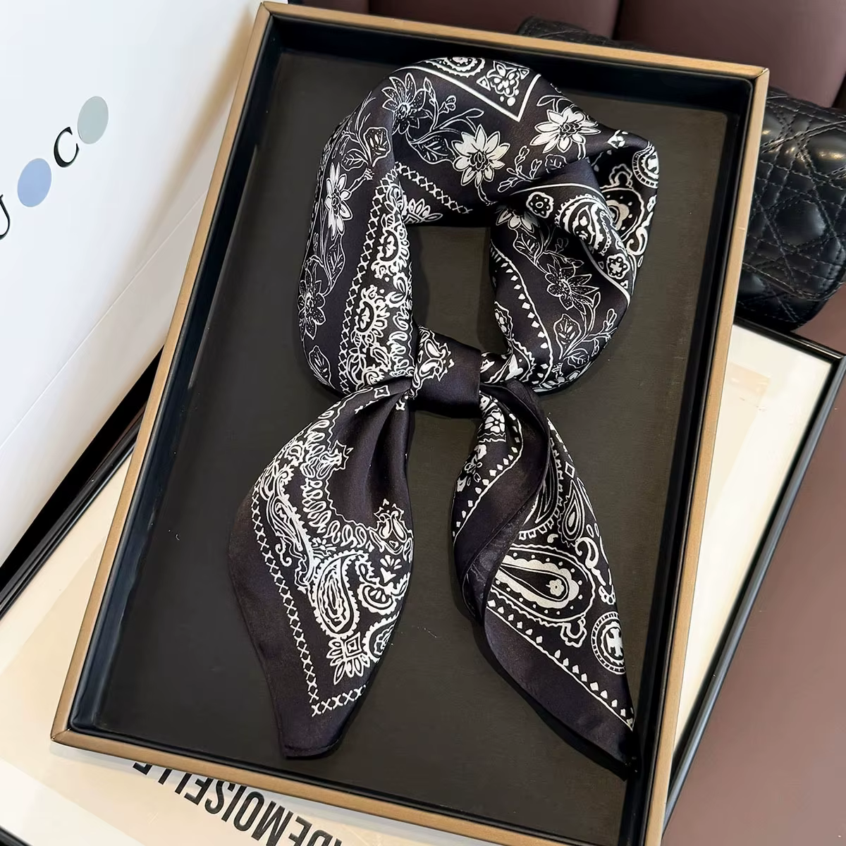 100% Mulberry Silk Square Scarf for Women