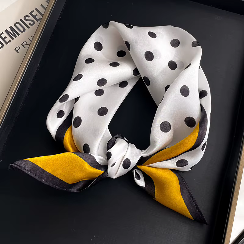 100% Pure Silk Floral Square Scarf Women Neck Hair Bandana
