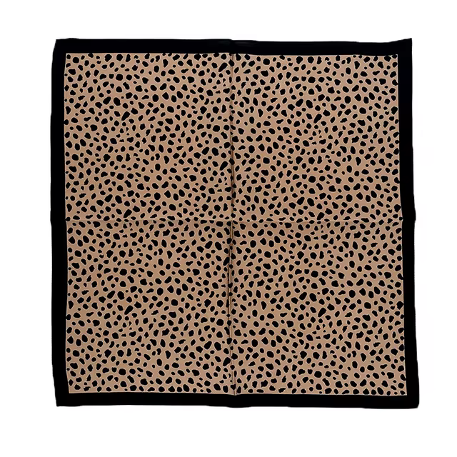 100% Pure Silk Floral Square Scarf Women Neck Hair Bandana