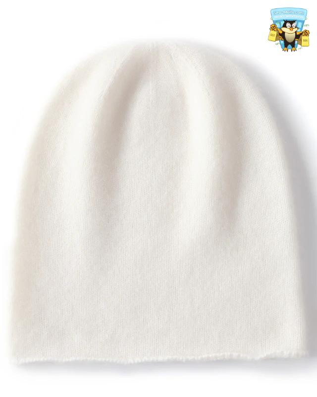 100% Cashmere Knitted Beanie Hat – Unisex Winter Warmth Style