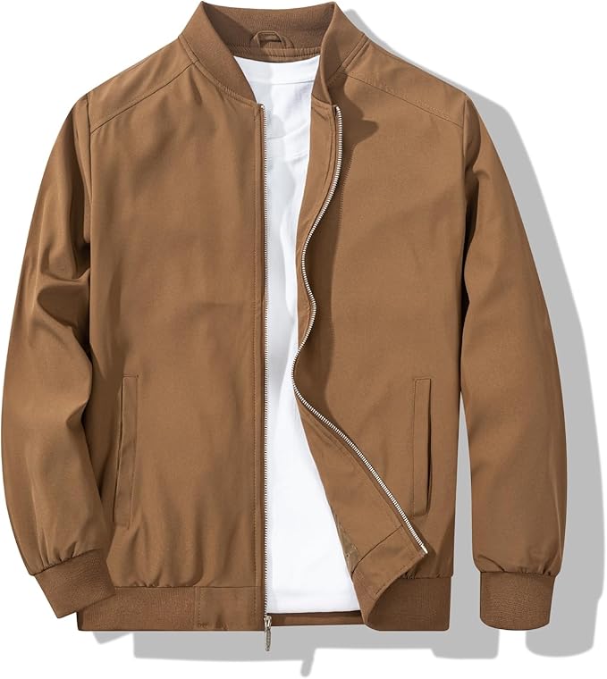 AP-Men's Bomber Jacket Fashion Stylish Lightweight Windbreaker Spring Fall Casual Jackets for Men