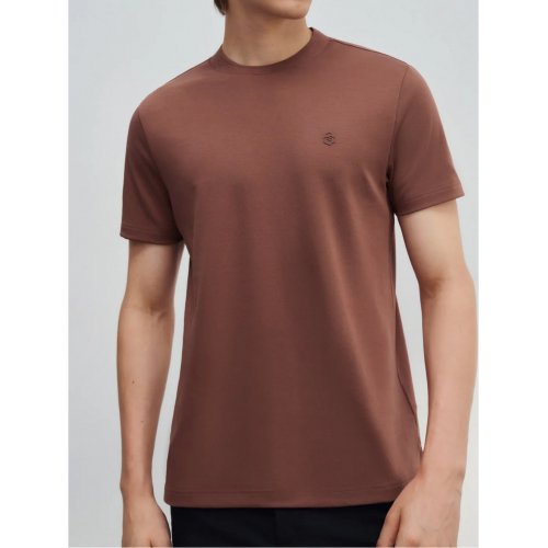 Aqua Soft Cotton Smart Fit Short Sleeve T-Shirt with Logo