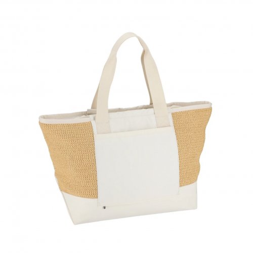 Raffia E/W Tote Meringue Raffia