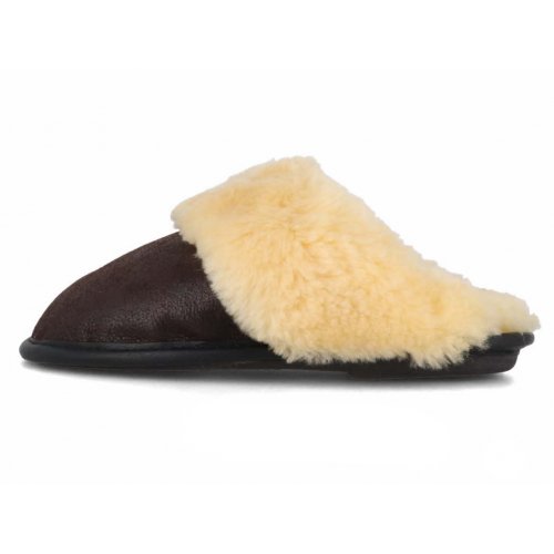 Lammbock Unisex Shearling Slippers 'Lambert', brown