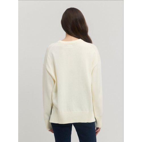 Guess jeans long sleeve crew neck big triangle sweater