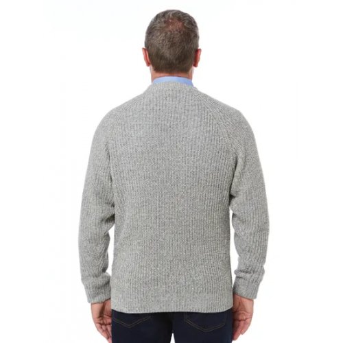  Elliotts Shaker Knit Pullover Silver Marle