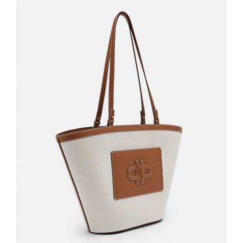  Large PEDRO Icon Canvas Tote Bag - Cognac 