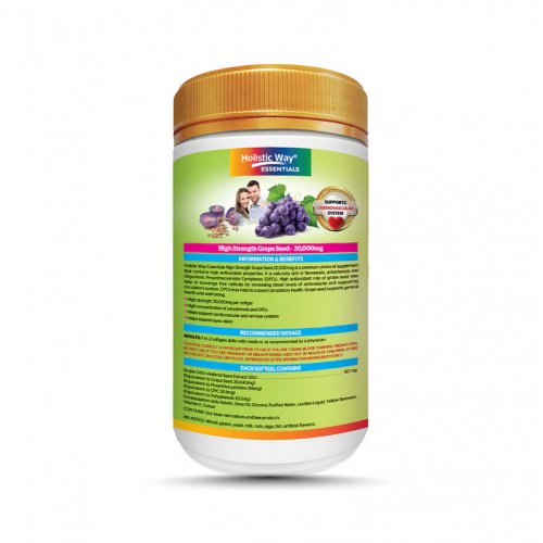 High Strength Grape Seed 20,000mg (from Fresh Grape Seed)