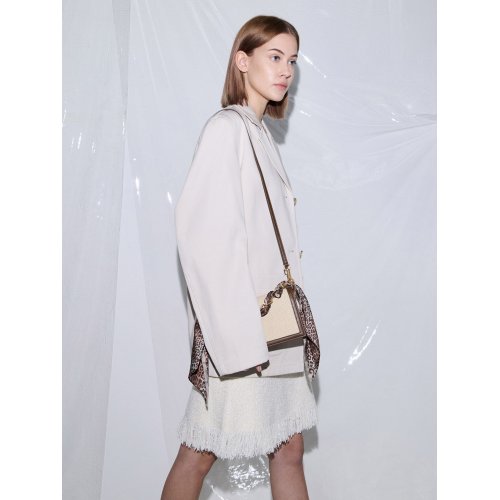 AP- Alcott Scarf Handle Canvas Clutch - Beige 