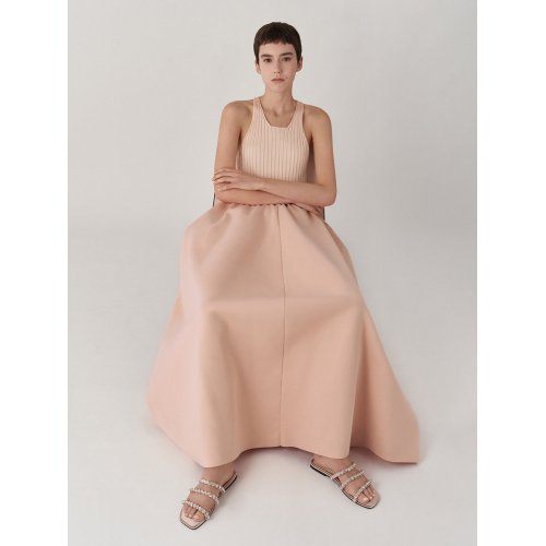  Goldie Recycled Polyester Gem-Encrusted Slide Sandals - Light Pink 