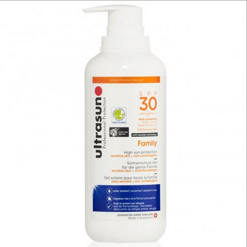  Ultrasun Family SPF 30 400ml and Ultrasun UV Face & Scalp Mist SPF50 150ml Bundle 