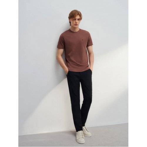 Aqua Soft Cotton Smart Fit Short Sleeve T-Shirt with Logo