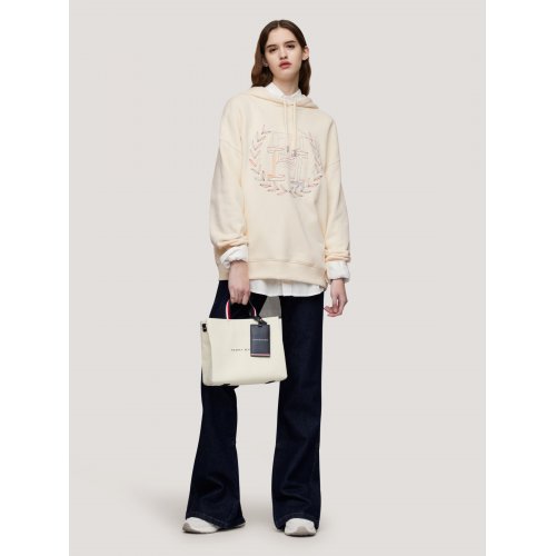  Crest Monogram Embroidery Hoodie