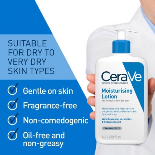 CERAVE Daily Moisturizing Lotion (For Normal to Very Dry Skin) 236ml