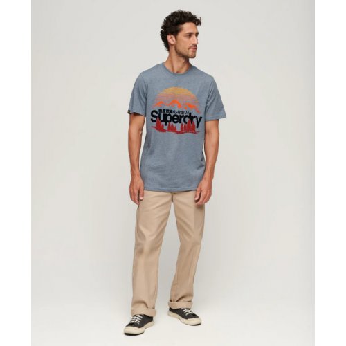 Core Logo Great Outdoors T-Shirt - Creek Blue Grit Grindle