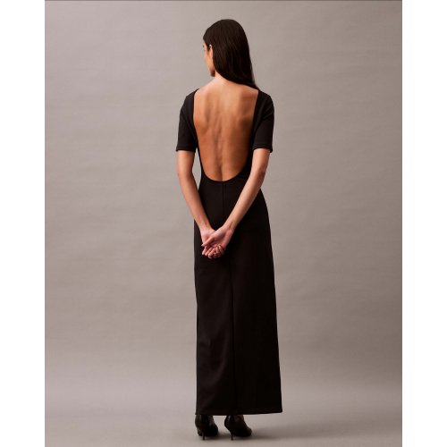 Backless Jersey Dress - Black Beauty