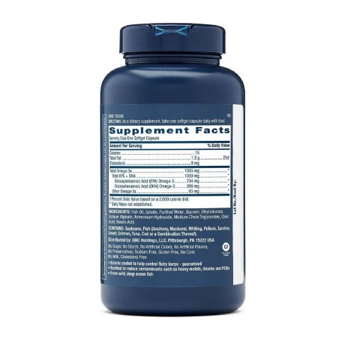 GNC Triple Strength Fish Oil 1000mg Softgel 120s