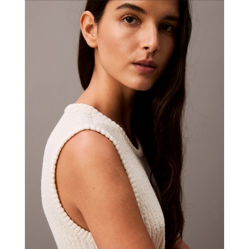  Boucle Crewneck Midi Sweater Dress