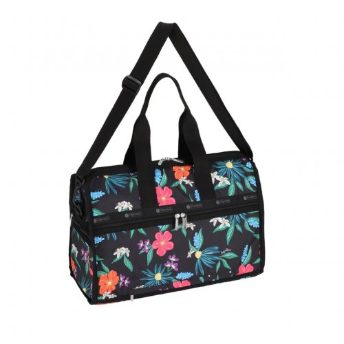 Wild Flower Watercolor Deluxe Medium Weekender
