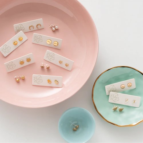 Evil eye stud earrings