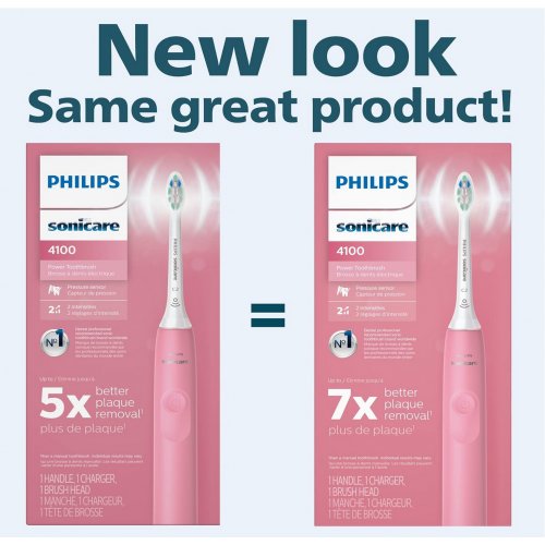 Philips Sonicare 4100 Power Toothbrush, Rechargeable Electric Toothbrush with Pressure Sensor