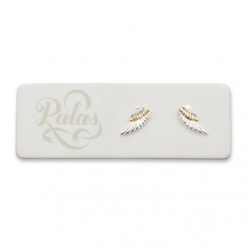 Angel wing stud earrings
