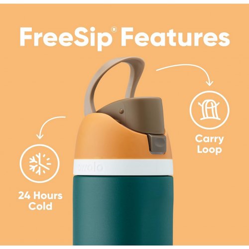 Owala FreeSip Insulated Stainless Steel Water Bottle with Straw for Sports and Travel