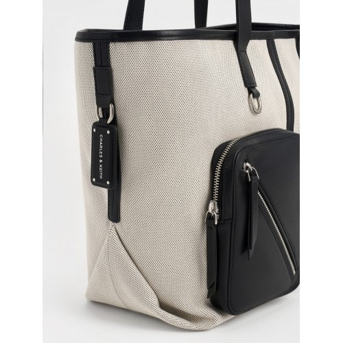  Thora Canvas Multi-Pocket Tote Bag - Multi 