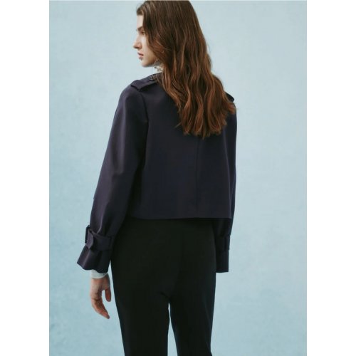 Cotton Blend Trench Jacket