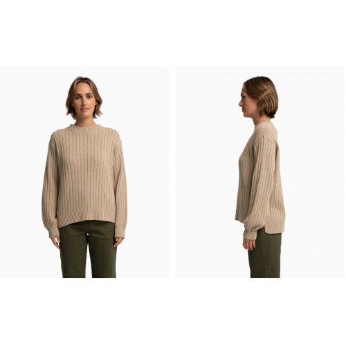 Laneway Hurley Womens Rib Knit Trench Coat