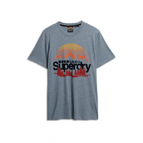 Core Logo Great Outdoors T-Shirt - Creek Blue Grit Grindle