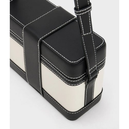  Bronte Contrast-Trim Boxy Crossbody Bag - Multi 