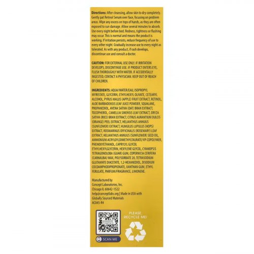  Advanced Clinicals, Retinol Serum, Anti-Wrinkle, 1.75 fl oz (52 ml) 