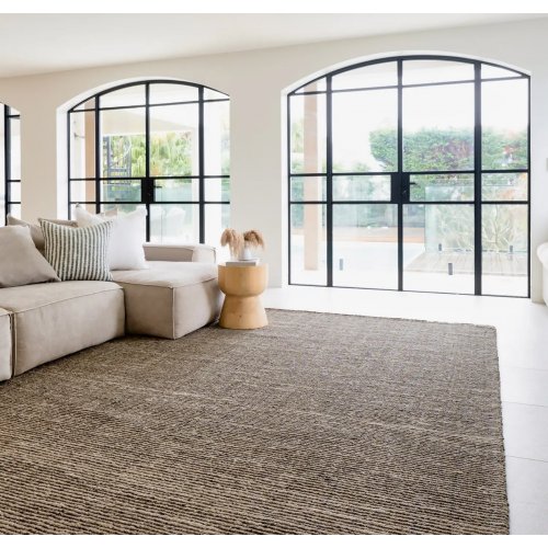 Henley Jute and Wool Floor Rug Chocolate