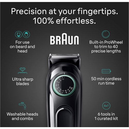 Braun All-in-One Style Kit Series 3 3460, 6-in-1 Trimmer for Men