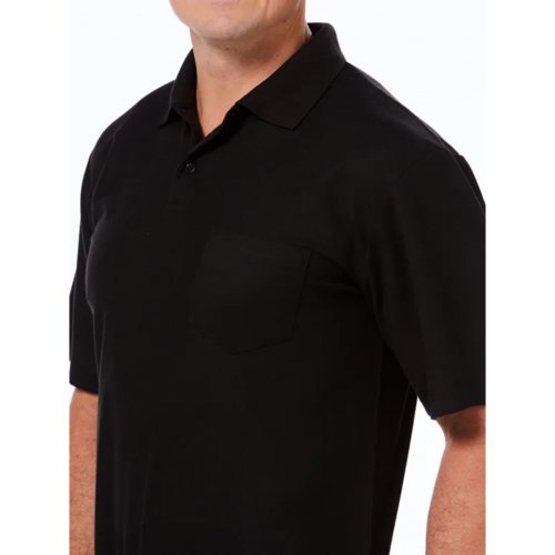  Lowes Plain Black Polo Top With Pocket