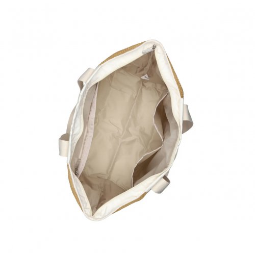 Raffia E/W Tote Meringue Raffia