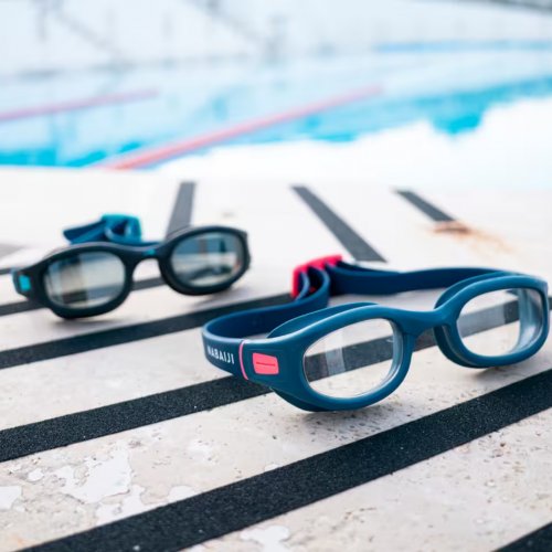 Swimming goggles SOFT - Clear lenses - Size large - Blue pink