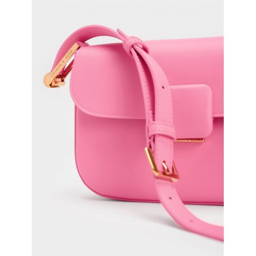 Koa Square Push-Lock Shoulder Bag - Pink