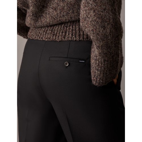  Coated Gabardine Flare Trousers