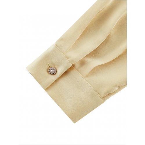 Satin Asymmetric Ruffled Blouse