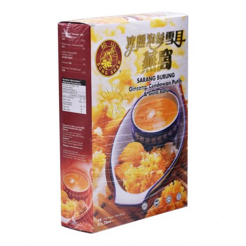 SONG SHAN Bird’s Nest with White Fungus & Ginseng (6x75ml)