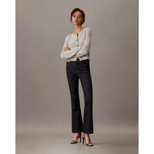 Cropped Cable Knit Cardigan